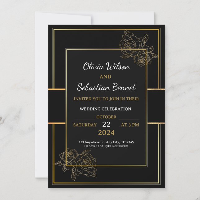 marcarlo en su calendario | invitación de boda (Anverso)
