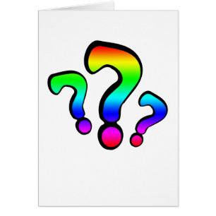 Marcas de preguntas sobre el arco iris
