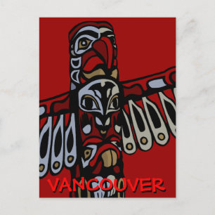 Marcas de Vancouver Souvenir postales Totem Pole