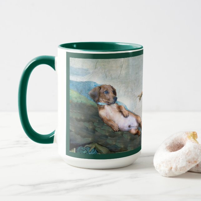 Marcelo la creación del perro taza del arte de 15 (Con donut)