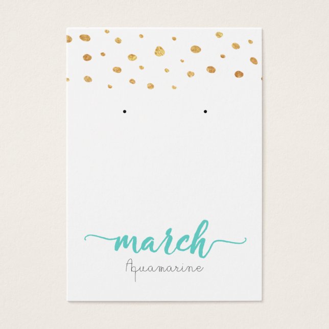 March Aquamarine Birthstone Earl Card (Frente)