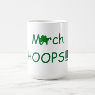 March HOOPS Basketball Humor 15 oz. Jarra