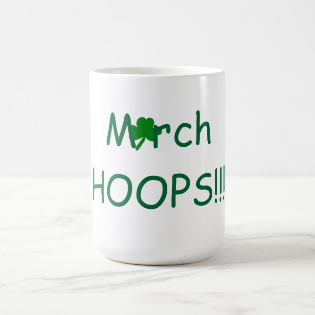 March HOOPS Basketball Humor 15 oz. Jarra (Centro)