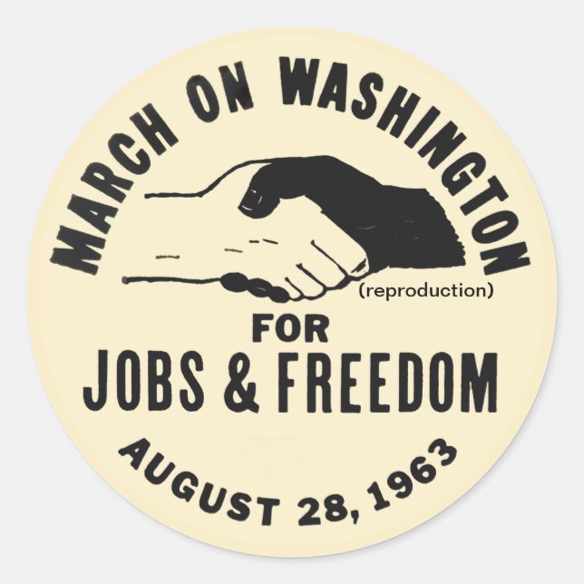 March On Washington Pegatina (Anverso)