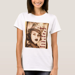 Marcha a la camiseta de tus propias mujeres tambor