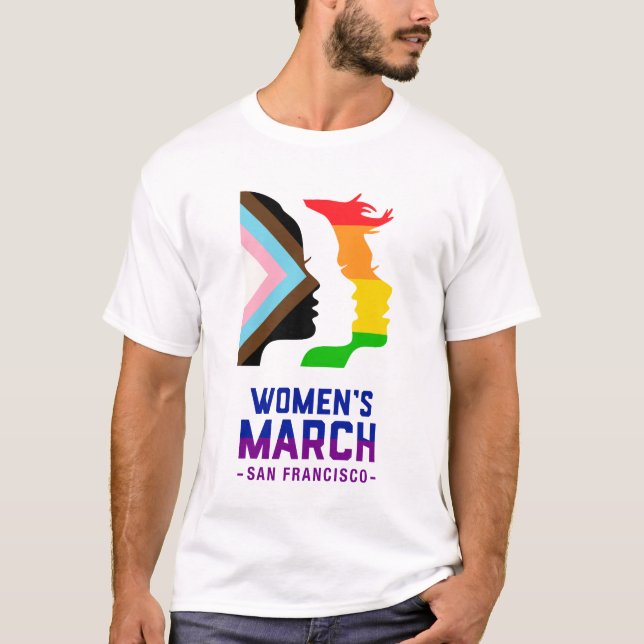 Marcha femenina de camiseta del Orgullo San Franci (Anverso)