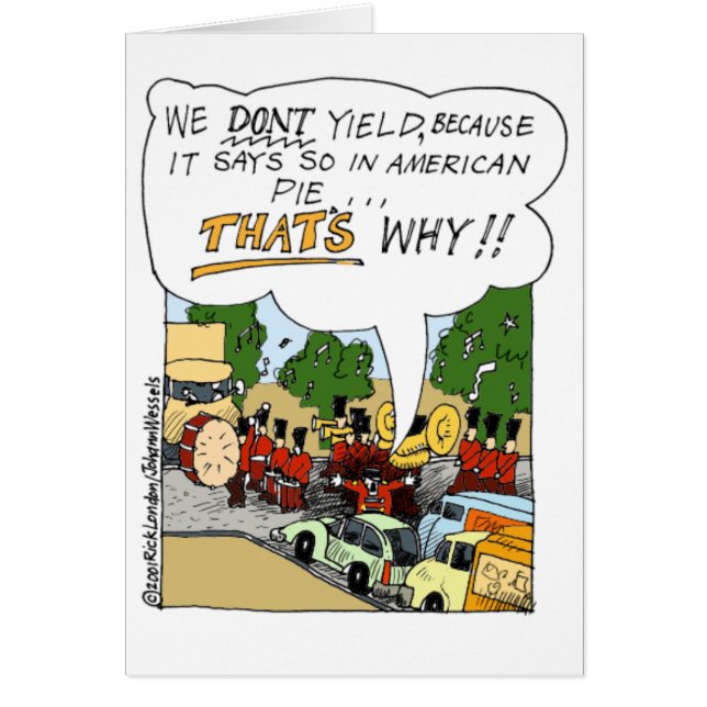 Marching Band Yields Funny Offbeat Cartoon Gifts (Frente)