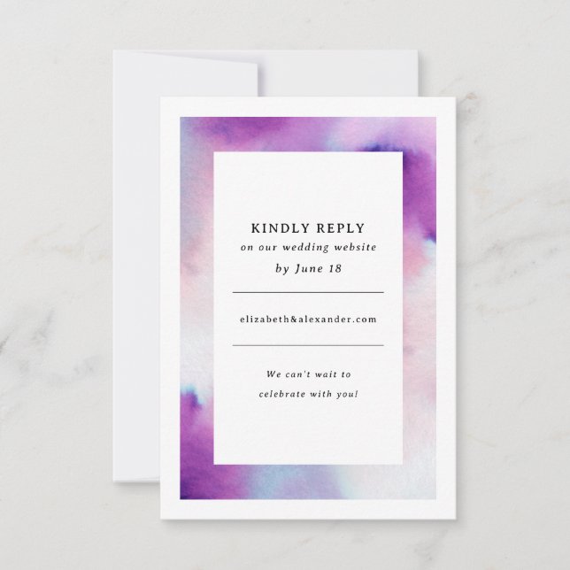 Marco acuático - Invitación de lavanda (Anverso)