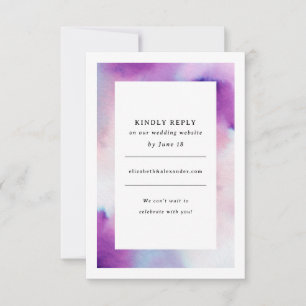 Marco acuático - Invitación de lavanda