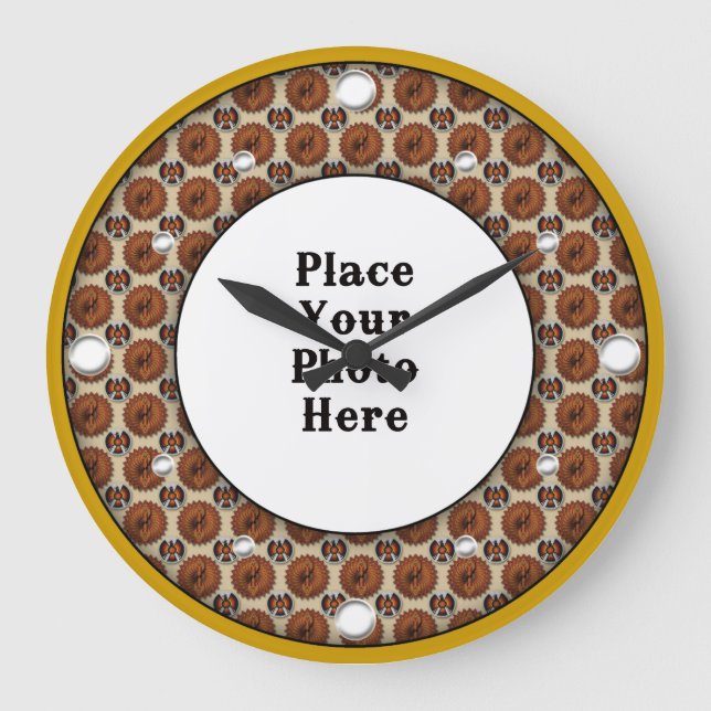 Marco americano nativo para el reloj de pared foto (Anverso)