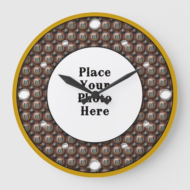 Marco americano nativo para el reloj de pared foto (Anverso)