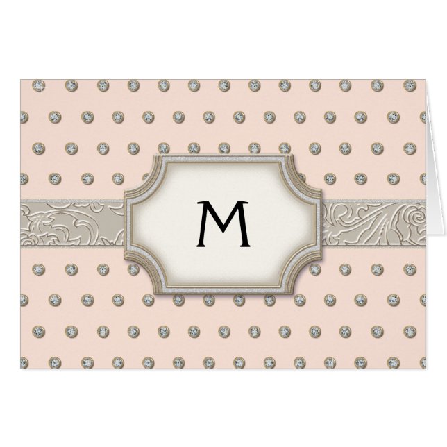 Marco Art Deco Champagne puntos de joyas plateadas (Anverso (Horizontal))