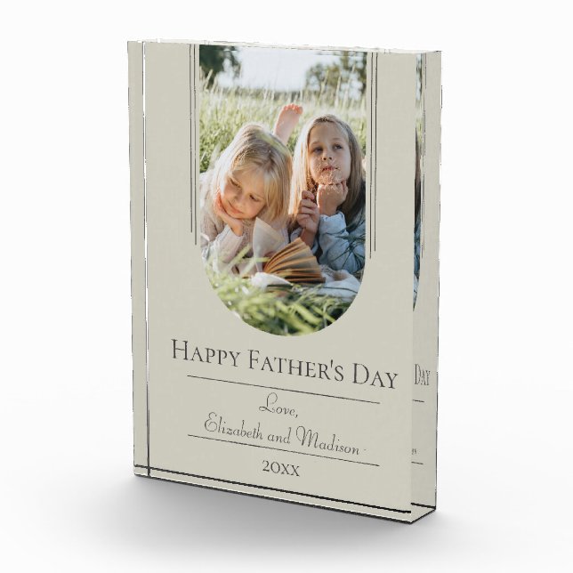 Marco artístico moderno foto Día del Padre | Beige (Derecha)