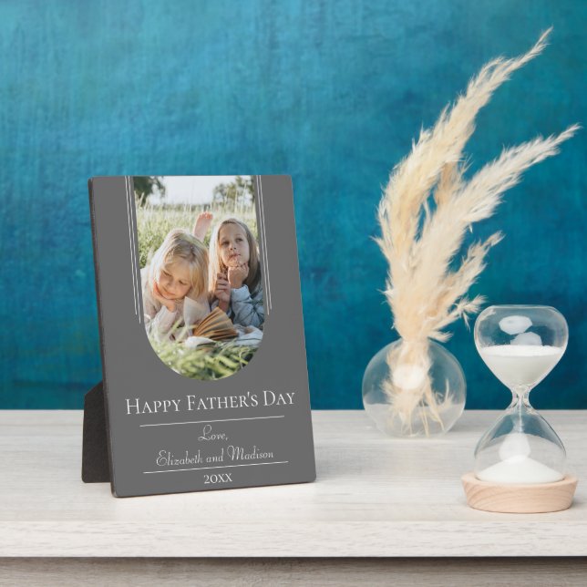 Marco artístico moderno foto Día del Padre | Gris (Lado)