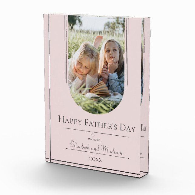 Marco artístico moderno foto Día del Padre | Rosa (Derecha)