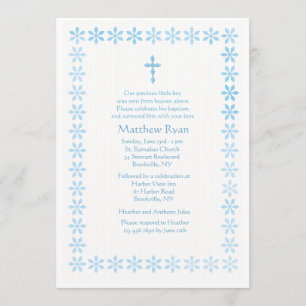 Marco azul de la flor de la plantilla