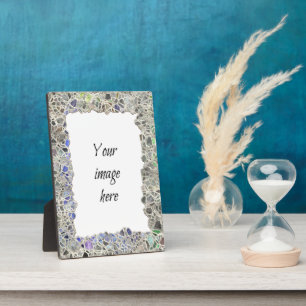 Marco azul de mosaico