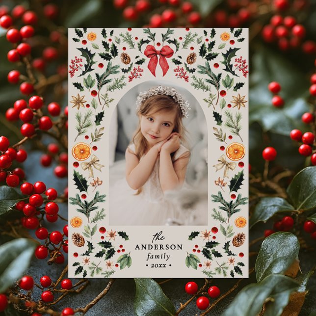 Marco Botánico Vintage Foto de Arco de Navidad (Subido por el creador)