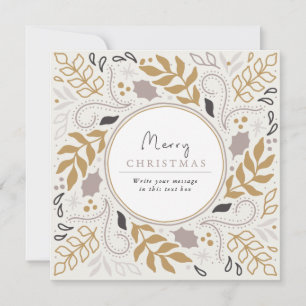 Marco botánico vintage Tarjeta de foto navideña de