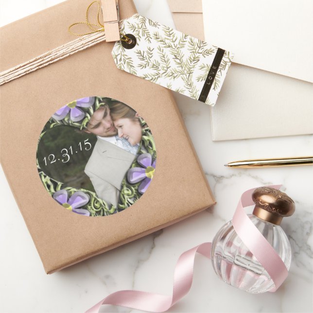 Marco cardíaco marea pegatinas de casamiento tu fo (Regalar)