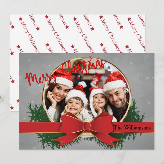 Marco circular dorado con foto de arco rojo (Anverso / Reverso)