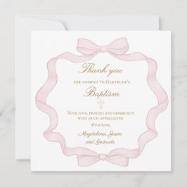 Marco de arco de bautismo rosa gracias tarjeta min