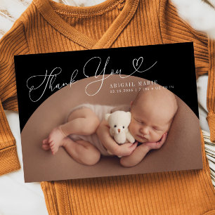 Marco de Arco Negro Gracias Anuncio de Nacimiento