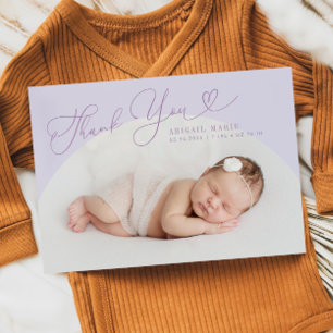 Marco De Arco Púrpura Gracias Anuncio De Nacimient