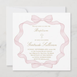 marco de arco rosa | Invitación al bautismo