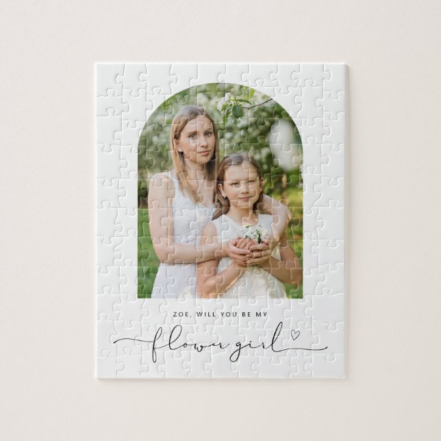 Marco de arco serás mi rompecabezas de chica de fl (Vertical)