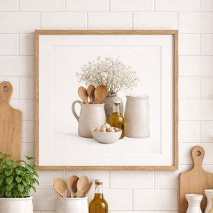 Marco de Arte de Cocina Neutral Estilo Granja List