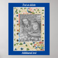 Marco de arte de frutas de pavo real crea tu propi