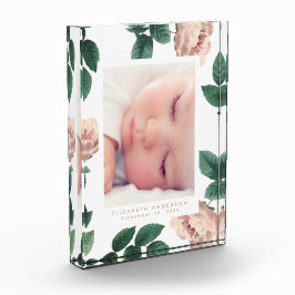 Marco de bloque de foto floral vintage de rosas ro