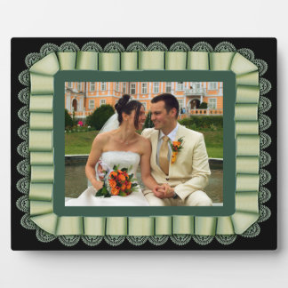 Marco de cinta verde de Boda de foto personalizada