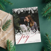 Marco de copo de nieve | Tarjeta fotográfica de va