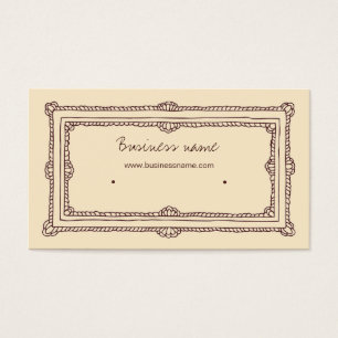 Marco de doodle Crema marrón Beige Holder de asien