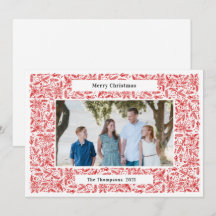 Marco de Feliz Navidad Vacaciones Rojo
