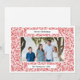 Marco de Feliz Navidad Vacaciones Rojo