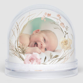 marco de flores Bautismo gracias