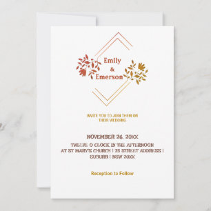 Marco de flores simple Invitación a la boda