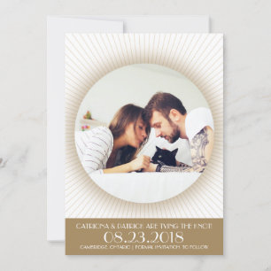 Marco de foto Art Deco Anuncio de Save the Date