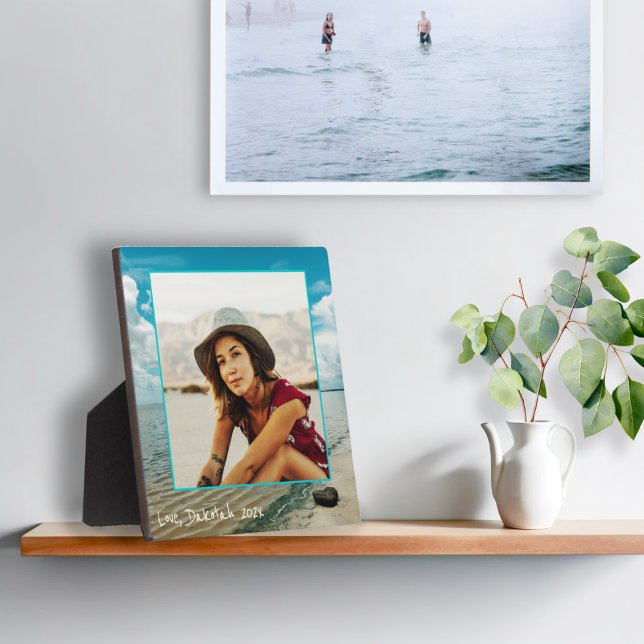 Marco de Foto de Borde de Agua con Placa (Subido por el creador)