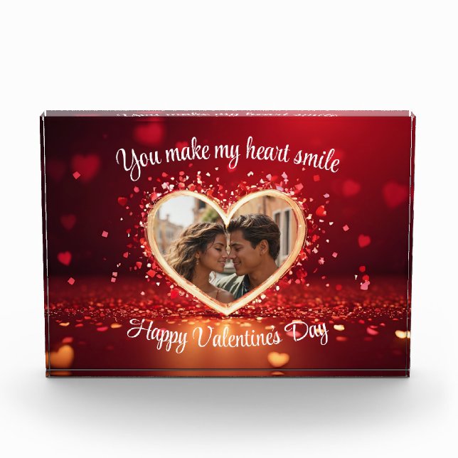 Marco de Foto de Corazón Personalizado (Anverso)