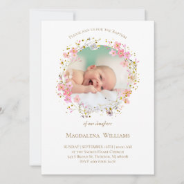 marco de foto de flores de guerra | Invitación al