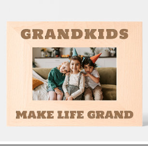 Marco de foto de madera personalizado para abuelos