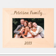 Marco de foto de madera personalizado para familia