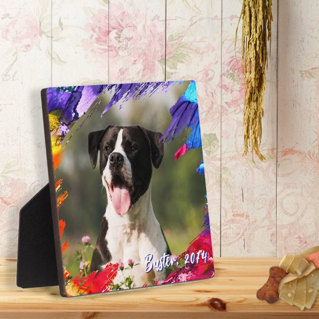 Marco de Foto de Placa con Pincelada de Pintura Co (Subido por el creador)