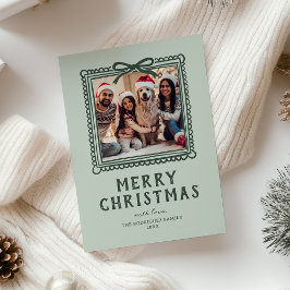 Marco de foto doodle verde Navidad