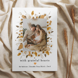 Marco de foto floral de otoño | Acción de Gracias