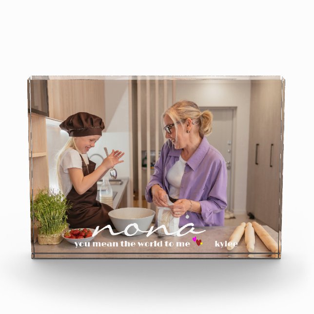 Marco de foto personalizado de bloqueo de vidrio p (Anverso)